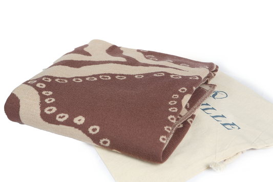 Merino Wool 'Wallawar' Baby Blanket - Earth + Camello
