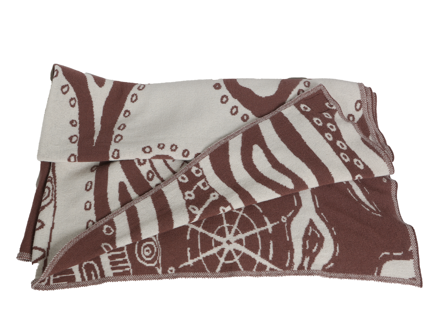 Merino Wool 'Wallawar' Baby Blanket - Earth + Panna