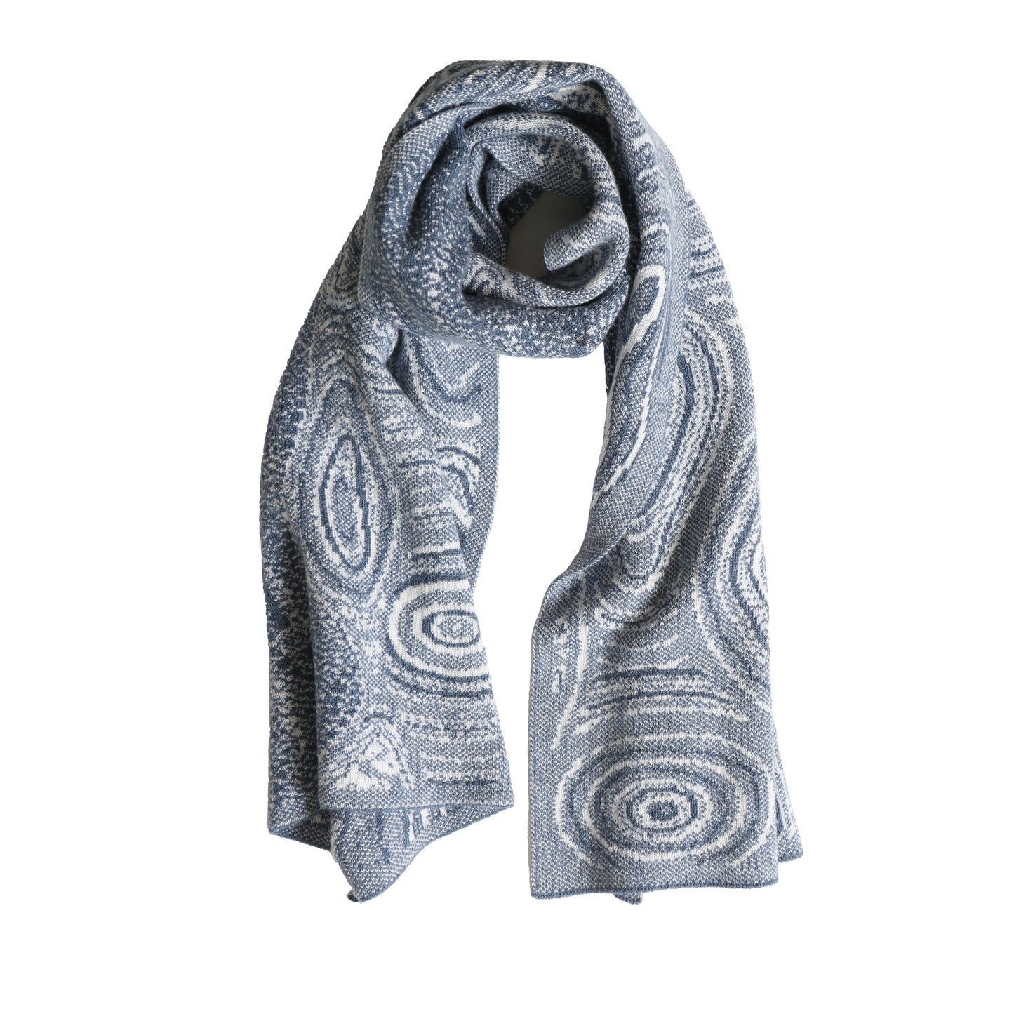 Scarf - Ancient Existence - Denim + Panna